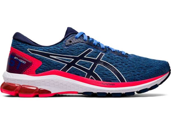 Asics Hardloopschoenen Dames, GT-1000 Blauw/Donkerblauw - Asics Brussel | B3798405-IV